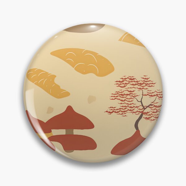Item preview, Warm Lanterns And Bonsai Trees Minimalistic Japanese Pattern designed and sold by Wonder Of Light.