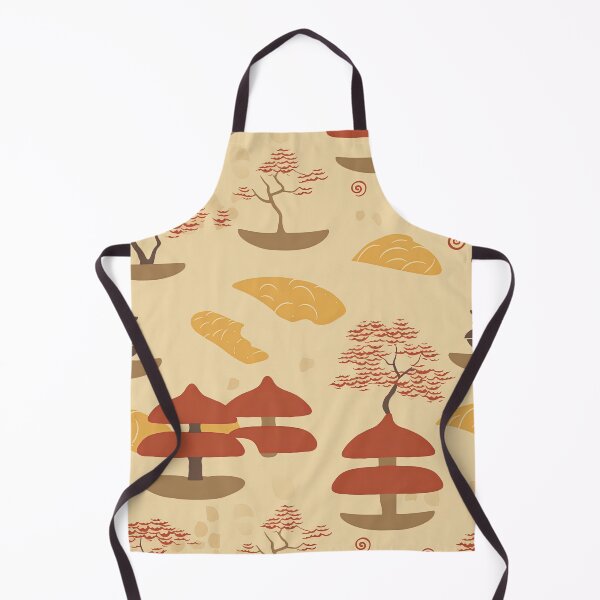 Item preview, Warm Lanterns And Bonsai Trees Minimalistic Japanese Pattern designed and sold by Wonder Of Light.