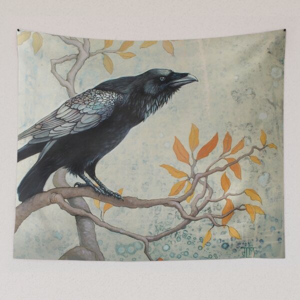 Item preview, Autumn Raven - raven bird Poe the raven corvid lover designed and sold by HaggisVitae.