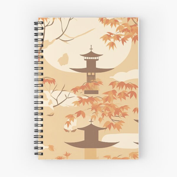 Item preview, Warm Lanterns And Maple Leaves Minimalistic Japanese Pattern designed and sold by Wonder Of Light.