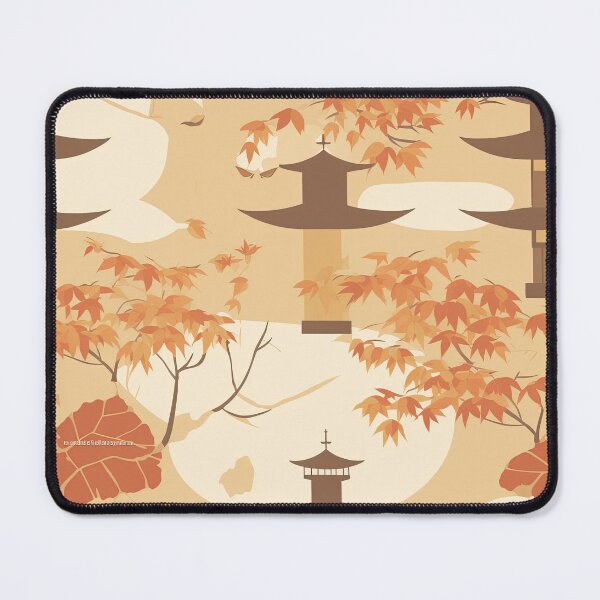 Item preview, Warm Lanterns And Maple Leaves Minimalistic Japanese Pattern designed and sold by Wonder Of Light.