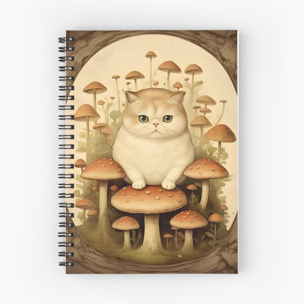 Item preview, Feline Forest Fungi: Whimsical Adventures of Cats and Mushrooms designed and sold by KittyStampedeCo.