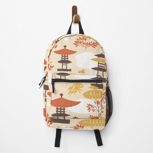 Item preview, Warm Lanterns And Maple Leaves Minimalistic Japanese Pattern designed and sold by Wonder Of Light.