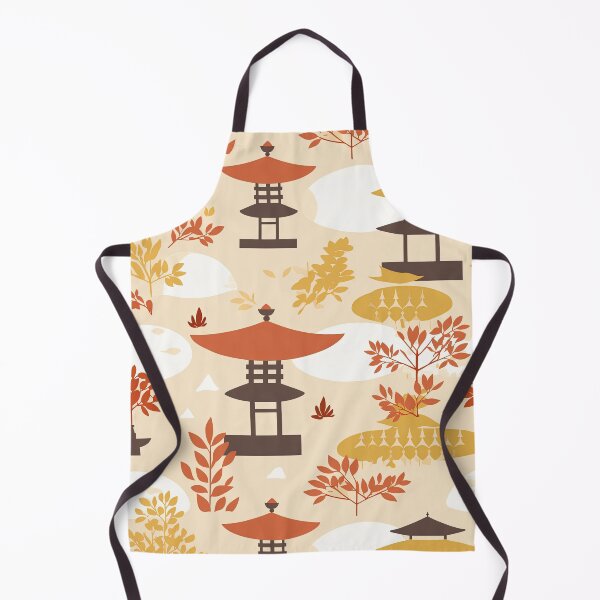Item preview, Warm Lanterns And Maple Leaves Minimalistic Japanese Pattern designed and sold by Wonder Of Light.