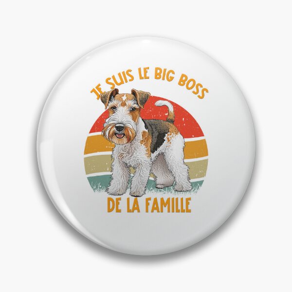 Item preview, Wire Fox Terrier dog (Wire Fox Terrier) I am the big boss of the family, for terrier dog lovers, in French designed and sold by isaweb.