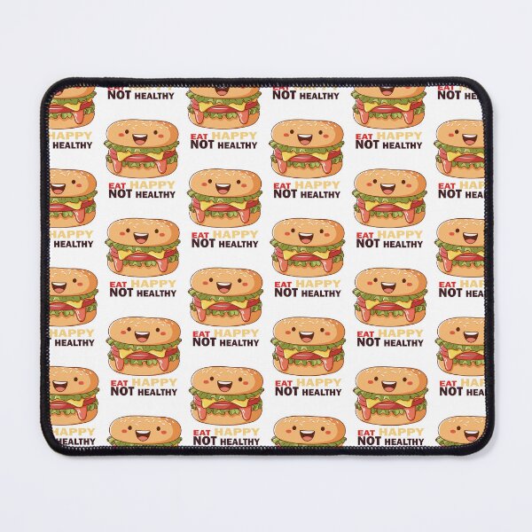 Item preview, Eat Happy Not Healthy Cute walking Burger  designed and sold by Sara-Design2.