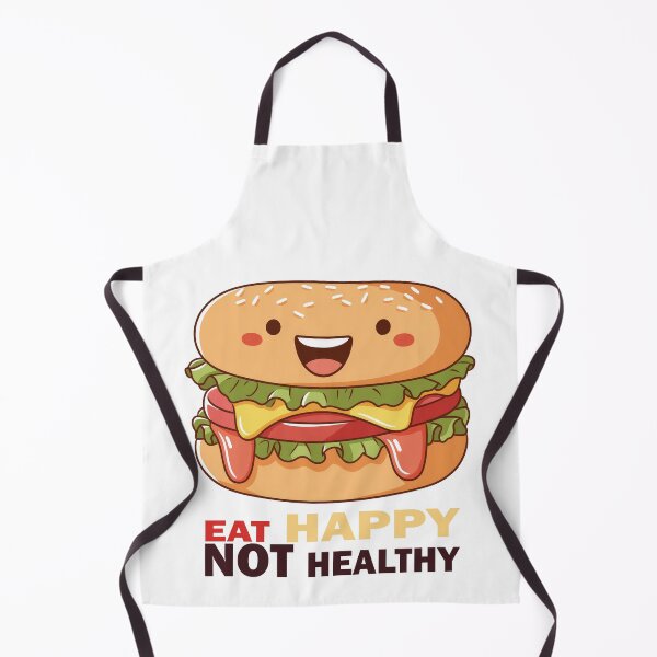 Item preview, Eat Happy Not Healthy Cute walking Burger designed and sold by Sara-Design2.