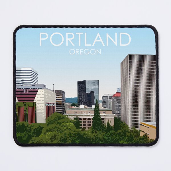 Item preview, Portland, Oregon, City, Skyline, USA, Travel Print designed and sold by summattodraw.