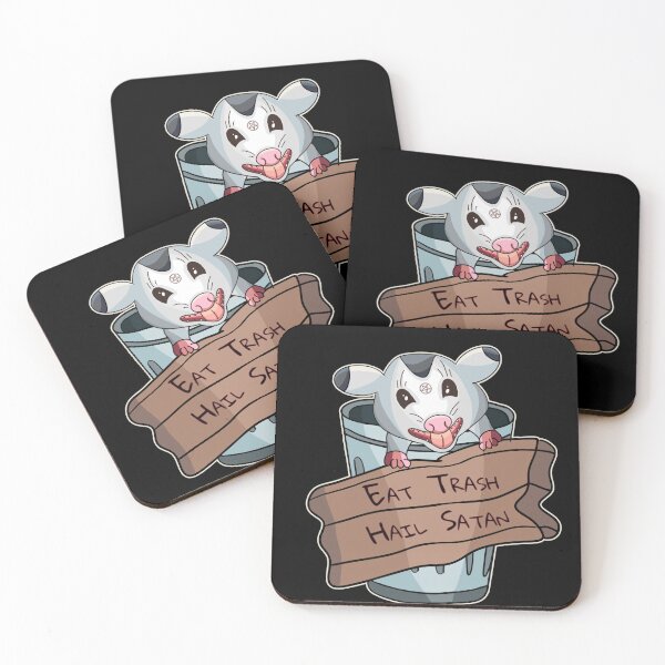 Item preview, Eat Trash / Hail Satan Opossum  designed and sold by Bug & Brush.