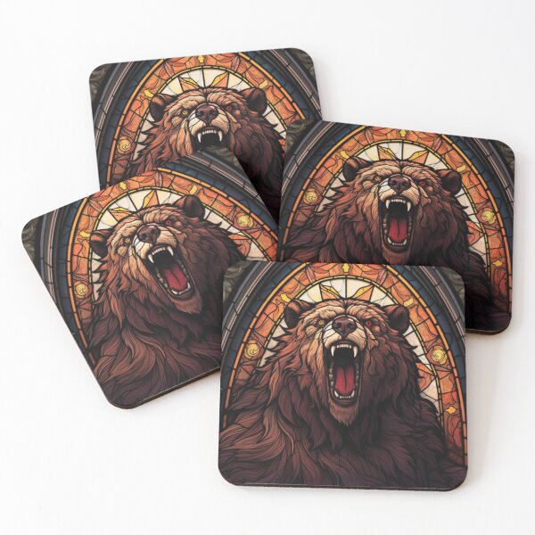Item preview, Druid Bear Form Stained Glass Werebear designed and sold by Nightarcade.