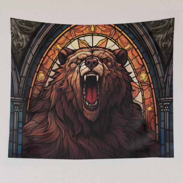Item preview, Druid Bear Form Stained Glass Werebear designed and sold by Nightarcade.