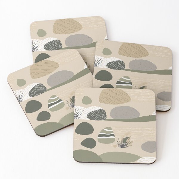 Item preview, Soothing Rocks And Ripples Minimalistic Japanese Pattern designed and sold by Wonder Of Light.