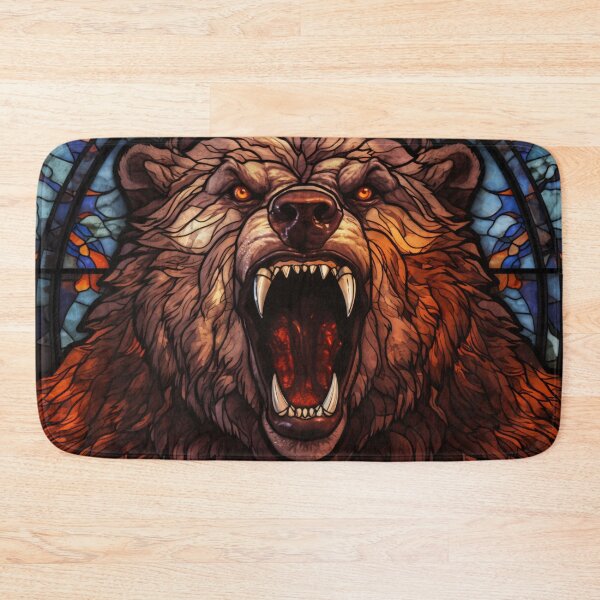 Item preview, Druid Grizzly Bear Form Stained Glass Werebear designed and sold by Nightarcade.