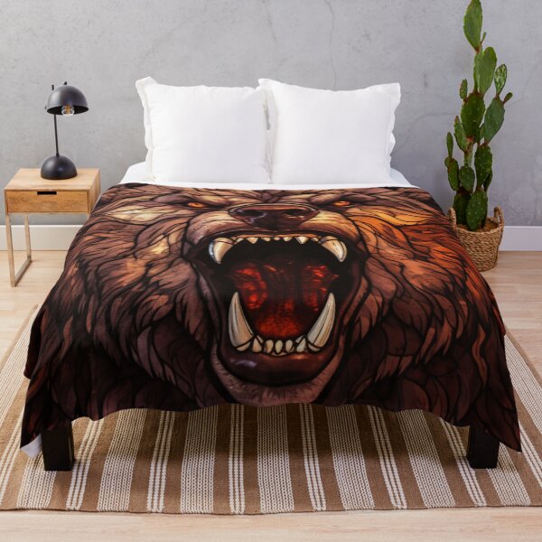 Item preview, Druid Grizzly Bear Form Stained Glass Werebear designed and sold by Nightarcade.