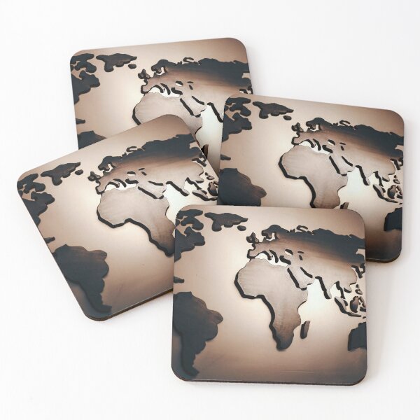 Item preview, Unique Metal World Map Wall Art for Modern Home Decor - SoberSips designed and sold by SoberSips.