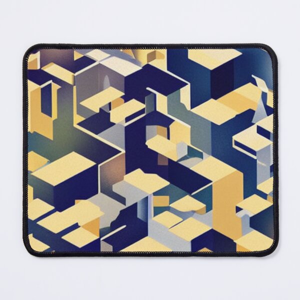 Item preview, Golden Futuristic Cubes designed and sold by TondoMeander.