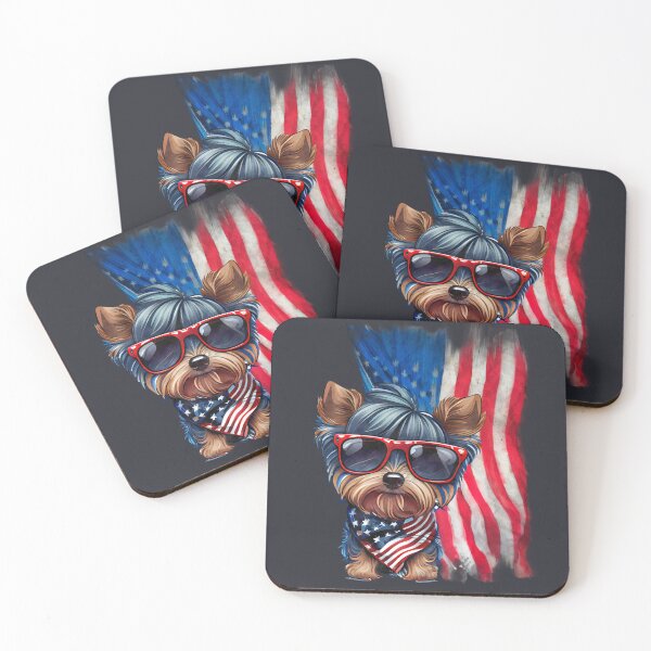 Item preview, Cool Vintage Retro Patriotic Dog with Vintage American Flag - 4th of July designed and sold by laiwole.