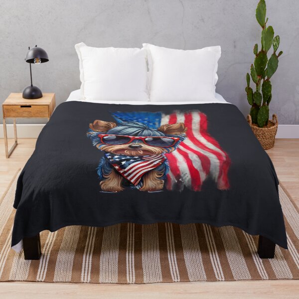Item preview, Cool Vintage Retro Patriotic Dog with Vintage American Flag - 4th of July designed and sold by laiwole.
