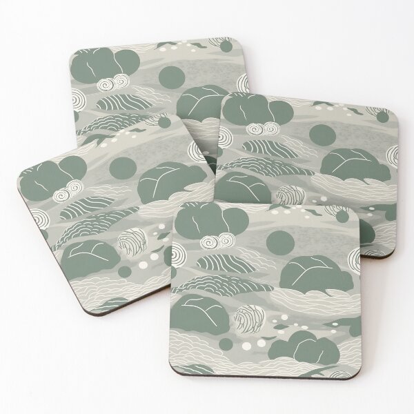 Item preview, Soothing Rocks And Ripples Minimalistic Japanese Pattern designed and sold by Wonder Of Light.