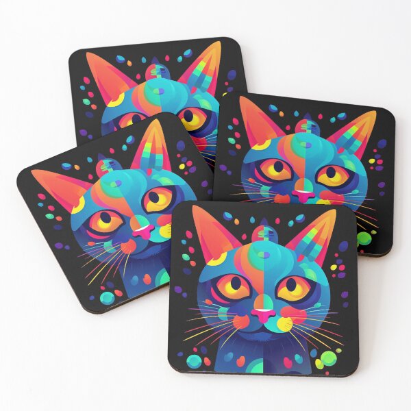 Item preview, Geometric Kitty Miaw designed and sold by bellabitis.