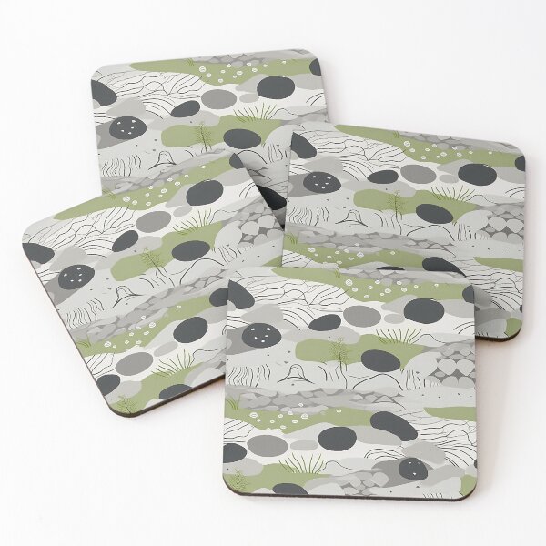 Item preview, Soothing Rocks And Ripples Minimalistic Japanese Pattern designed and sold by Wonder Of Light.