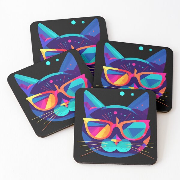Item preview, Abstract Colorful Feline Miaw designed and sold by bellabitis.