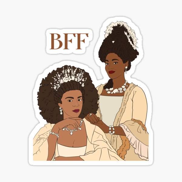 Aperçu de l'œuvre Amis de la reine Charlotte et de Lady Danbury. citations. Netflix La Chronique des Bridgerton. Meilleure amie créée et vendue par ElishasArt17.