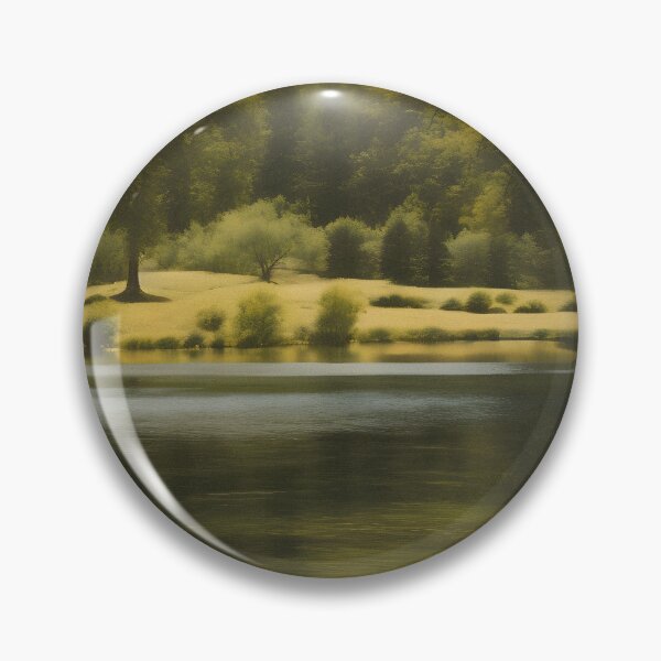 Item preview, Paisaje de lago vintage en el bosque designed and sold by JacobVisuals.