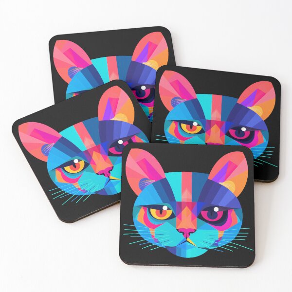 Item preview, Geometric Kitty Abstract Art designed and sold by bellabitis.