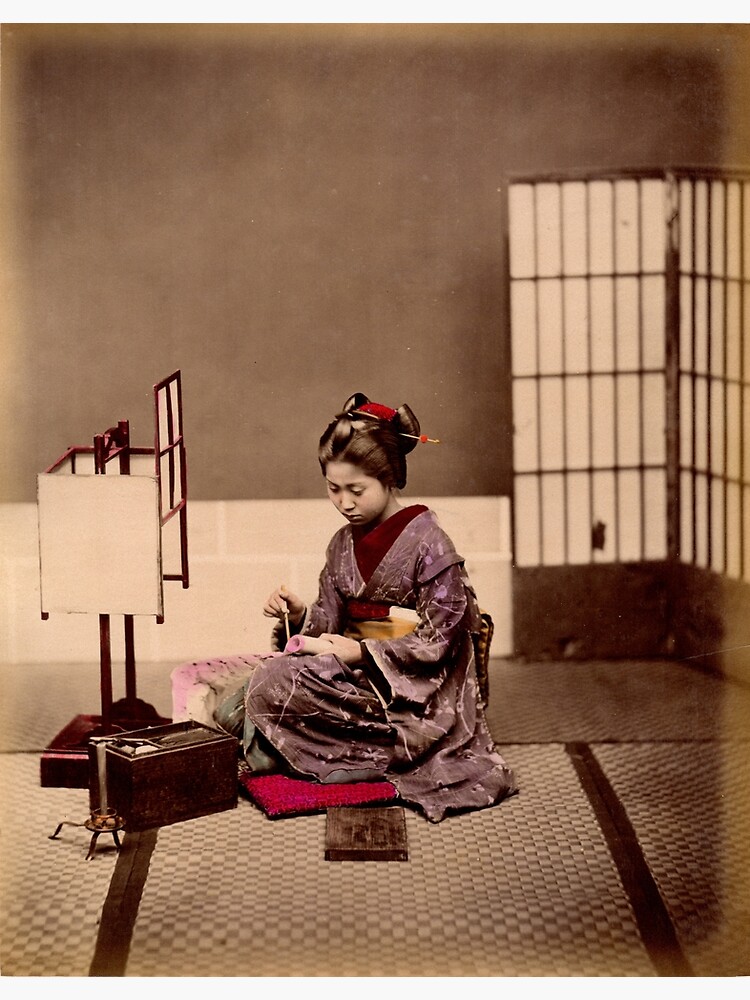 Japanese girl writing by Fletchsan