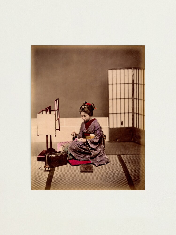 Alternate view of Japanese girl writing Photographic Print