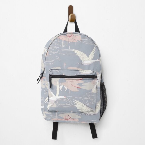 Item preview, Soothing Cranes And Tranquil Pond Minimalistic Japanese Pattern designed and sold by Wonder Of Light.