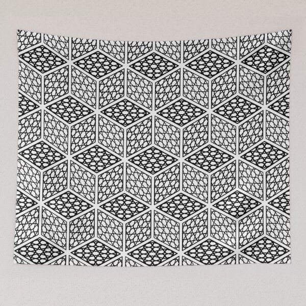 Item preview, Islamic monochromatic cubes 2/3 designed and sold by ArtCastGallery.