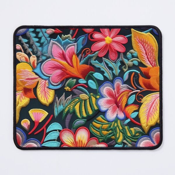 Item preview, Colorful Embroidered Floral Art designed and sold by GiveMeMood.