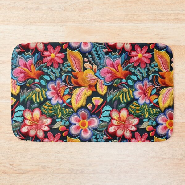 Item preview, Colorful Embroidered Floral Art designed and sold by GiveMeMood.