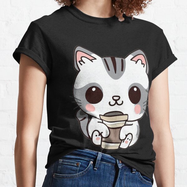 Item preview, Sweet Cute Kawaii Cat with Coffee designed and sold by Cr320.