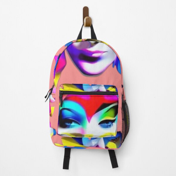 Item preview, Computer graphics face of a woman in colors colored mask of a woman-colored hair designed and sold by JaroDesign2023.