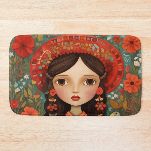 Item preview, native girl cultures, folk art style designed and sold by SBD-Shop.