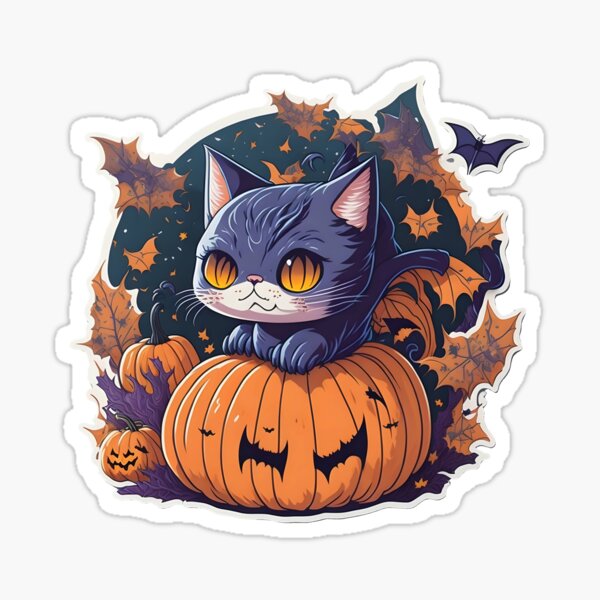 Cute Spooky Kittens 4x1-in. Vinyl Cat Sticker – Chester & Pearl