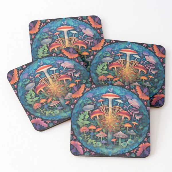 Item preview, Mushroom Mandala Style Flower Pattern designed and sold by Aquvis.