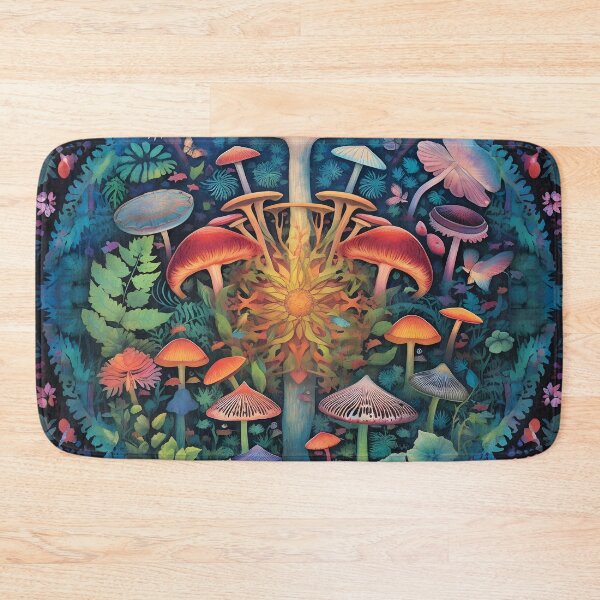 Item preview, Mushroom Mandala Style Flower Pattern designed and sold by Aquvis.
