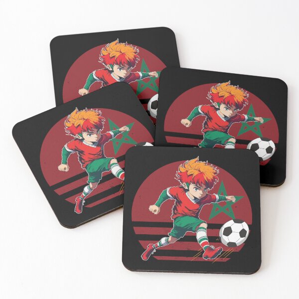 Item preview, Moroccan Football Jersey - Manga-style amateur boy playing soccer designed and sold by STDesign⭐⭐⭐⭐⭐.