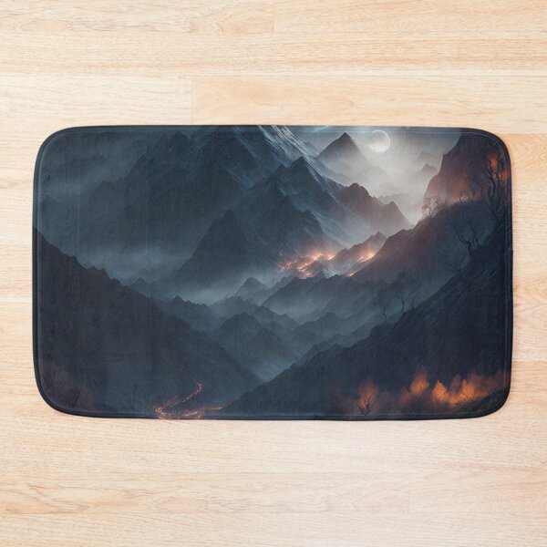 Item preview, Mountain with river and lightning - Landscape Art  designed and sold by dosedai.