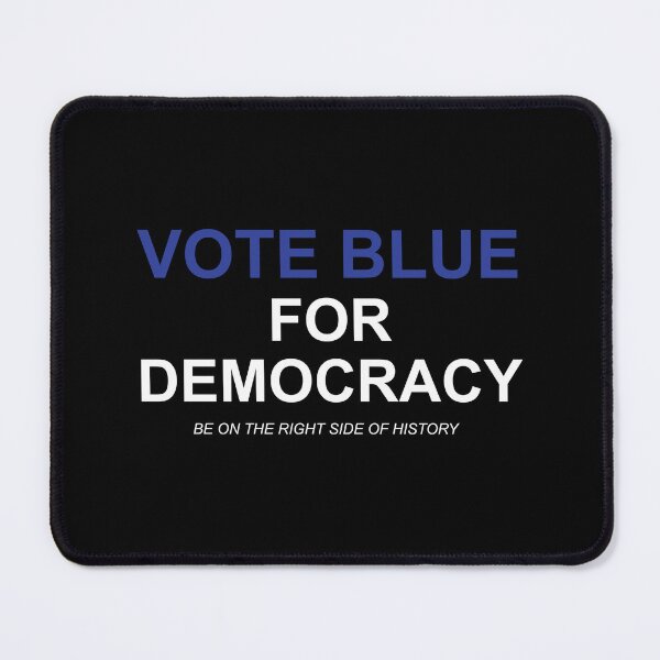 Item preview, Vote blue for democracy white designed and sold by Politics-Corner.