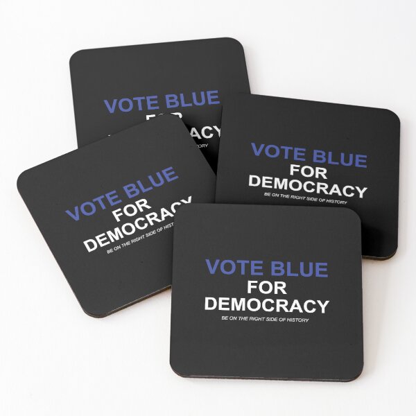 Item preview, Vote blue for democracy white designed and sold by Politics-Corner.