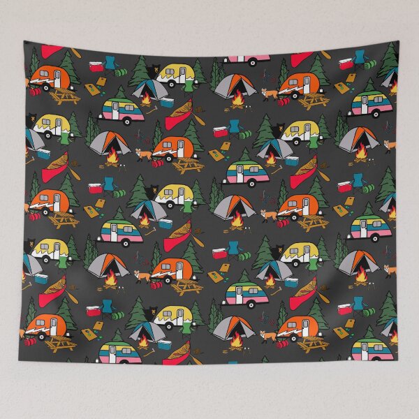 Item preview, Camp Life on Grey designed and sold by Quick Brown Fox Canada.
