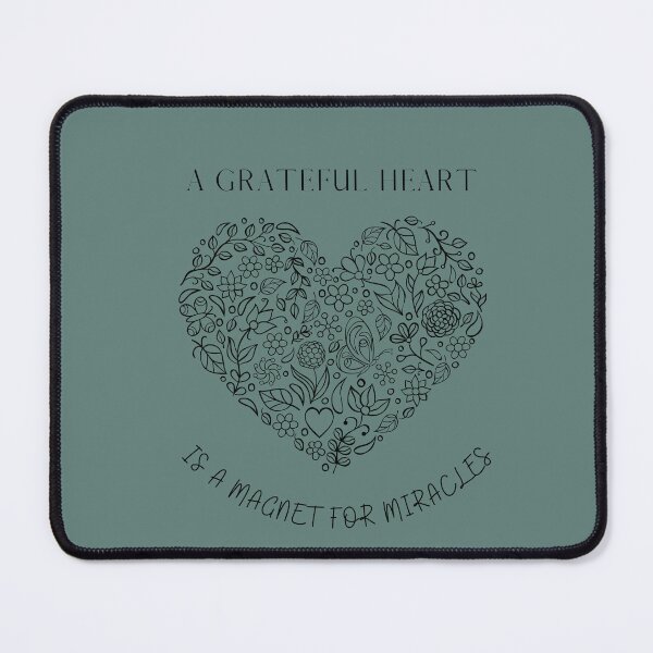 Item preview, A grateful heart is magnet for miracles motivational quote designed and sold by Ellimade.