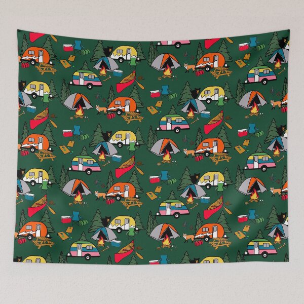 Item preview, Camp Life on Green designed and sold by Quick Brown Fox Canada.