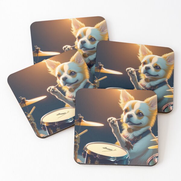 Item preview, drummer dog designed and sold by Nenewyes.