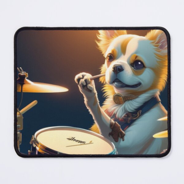 Item preview, drummer dog designed and sold by Nenewyes.